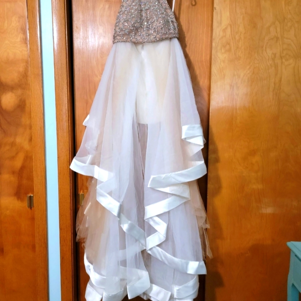 Beautiful flowing Terani Couture Two-Piece Prom Dress
